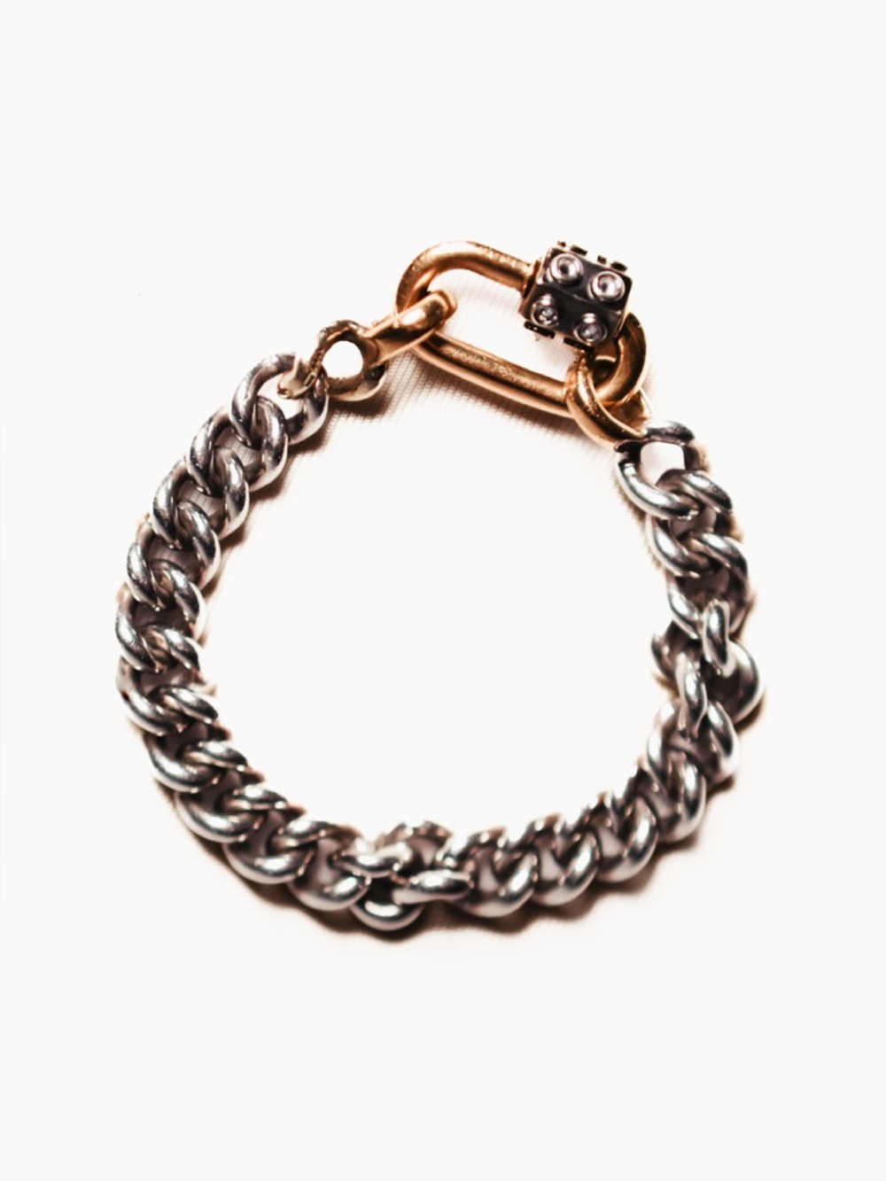 Marla Aaron mini mega silver Curb Chain BRACELET ONLY